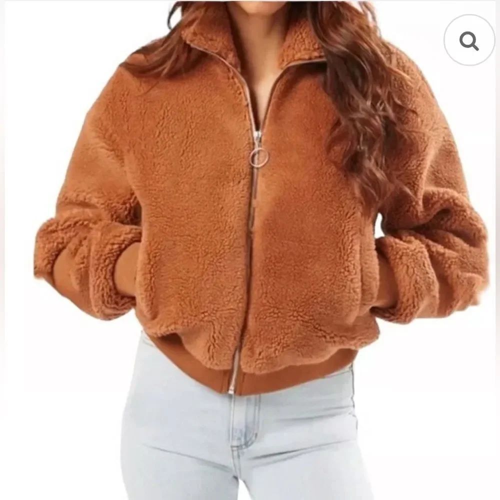 WeWoreWhat Sherpa Teddy Bomber Jacket